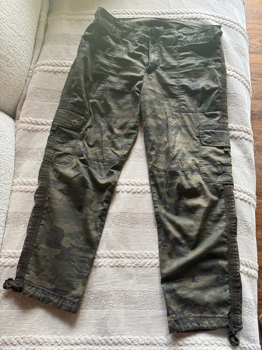 Sanctuary Camouflage Ankle Cargo Pants - Green / Brown